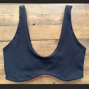 Josh Brown Contour Bra Sueded Onyx Black - S/M